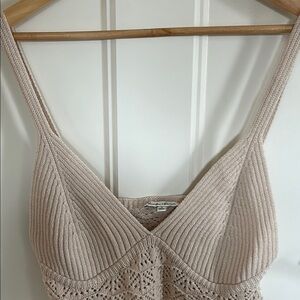 Beige Knit Crop Top- Hunter&Brown